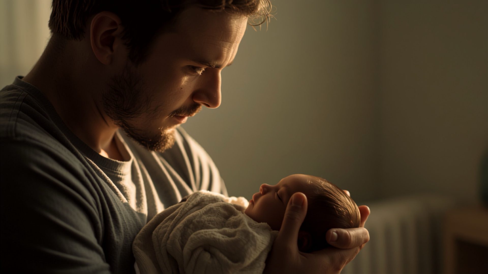 Father holding his newborn